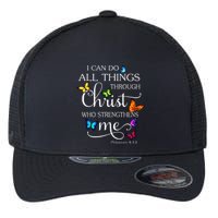 I Can Do All Things Through Christ Butterfly Art Religious Flexfit Unipanel Trucker Cap