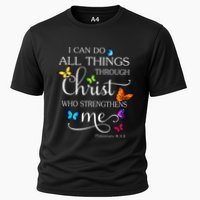 I Can Do All Things Through Christ Butterfly Art Religious Performance Shirt
