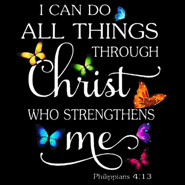 I Can Do All Things Through Christ Butterfly Art Religious Impact Tech Backpack
