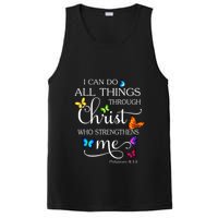 I Can Do All Things Through Christ Butterfly Art Religious PosiCharge Competitor Tank