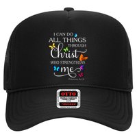 I Can Do All Things Through Christ Butterfly Art Religious Hat