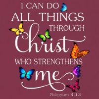 I Can Do All Things Through Christ Butterfly Art Religious 16oz Travel Tumbler