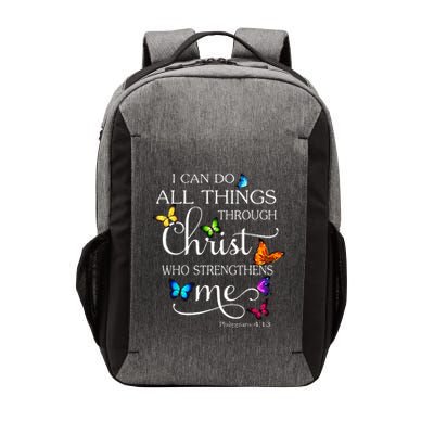 I Can Do All Things Through Christ Butterfly Art Religious Vector Backpack