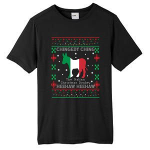 Italian Christmas Donkey Italy Ugly Christmas Tall Fusion ChromaSoft Performance T-Shirt