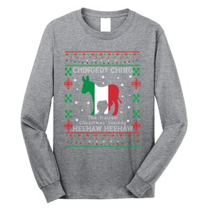 Italian Christmas Donkey Italy Ugly Christmas Long Sleeve Shirt