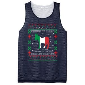 Italian Christmas Donkey Italy Ugly Christmas Mesh Reversible Basketball Jersey Tank