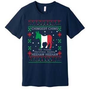 Italian Christmas Donkey Italy Ugly Christmas Premium T-Shirt