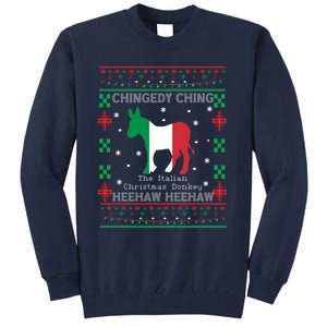 Italian Christmas Donkey Italy Ugly Christmas Tall Sweatshirt