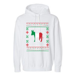 Italian Christmas Donkey Italy Ugly Christmas Garment-Dyed Fleece Hoodie