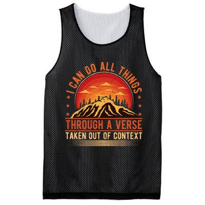 I Can Do All Things Through A Verse Taken Out Of Context Mesh Reversible Basketball Jersey Tank