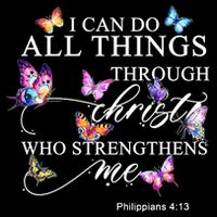 I Can Do All Things Through Christ Butterfly Art Religious TShirt Impact Tech Backpack