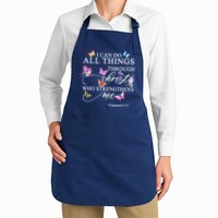 I Can Do All Things Through Christ Butterfly Art Religious TShirt Apron