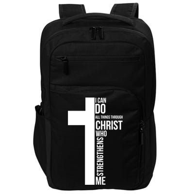 I Can Do All Things Through Christ Who Strengthens Me Cross Impact Tech Backpack
