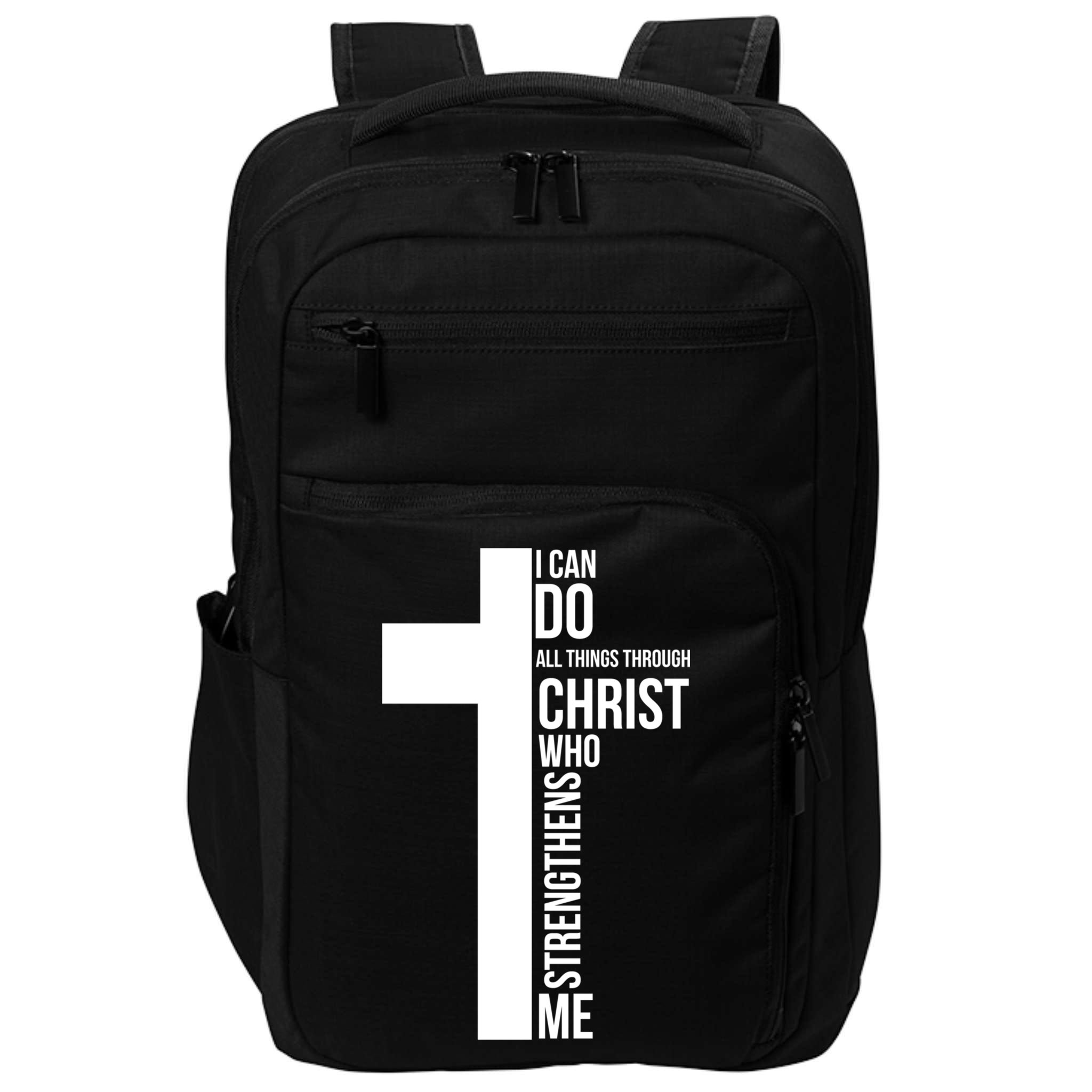 I Can Do All Things Through Christ Who Strengthens Me Cross Impact Tech Backpack