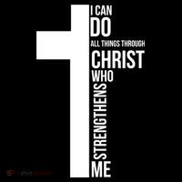 I Can Do All Things Through Christ Who Strengthens Me Cross Zip Tote Bag