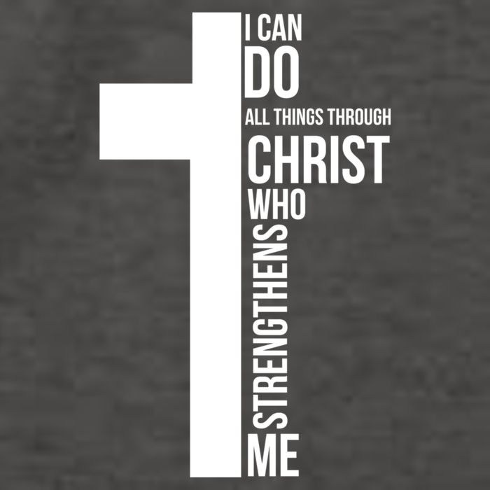 I Can Do All Things Through Christ Who Strengthens Me Cross Vector Backpack