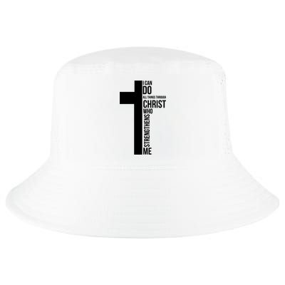 I Can Do All Things Through Christ Who Strengthens Me Cross Cool Comfort Performance Bucket Hat