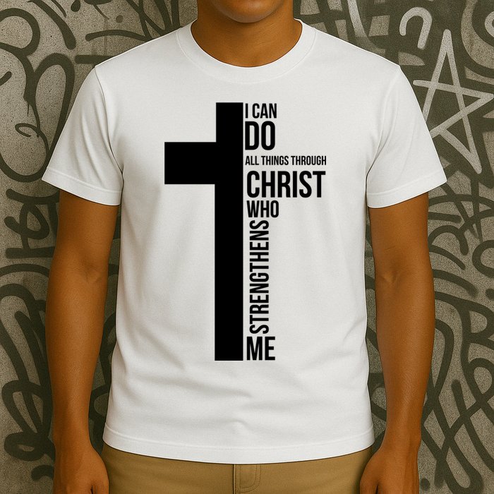 I Can Do All Things Through Christ Who Strengthens Me Cross T-Shirt