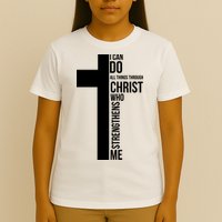 I Can Do All Things Through Christ Who Strengthens Me Cross T-Shirt