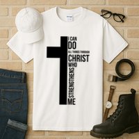 I Can Do All Things Through Christ Who Strengthens Me Cross Tall T-Shirt