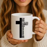 I Can Do All Things Through Christ Who Strengthens Me Cross Mug