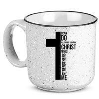 I Can Do All Things Through Christ Who Strengthens Me Cross 15oz Campfire Ceramic Mug