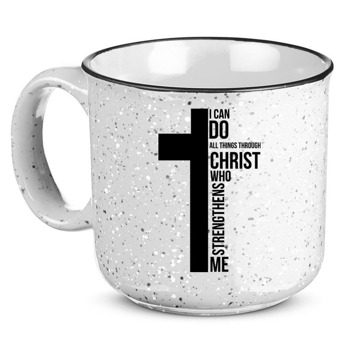 I Can Do All Things Through Christ Who Strengthens Me Cross 15oz Campfire Ceramic Mug