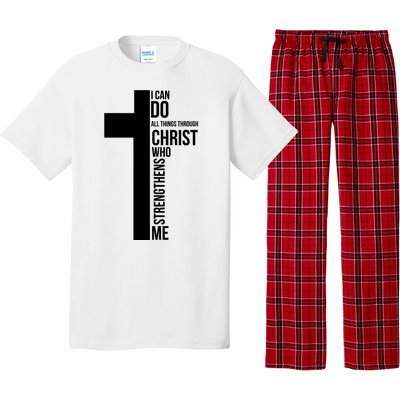 I Can Do All Things Through Christ Who Strengthens Me Cross Pajama Set