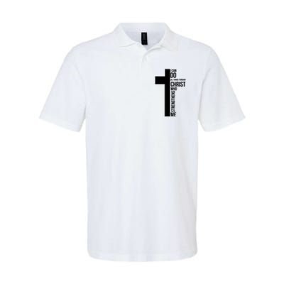 I Can Do All Things Through Christ Who Strengthens Me Cross Softstyle Adult Sport Polo