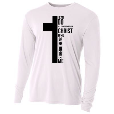 I Can Do All Things Through Christ Who Strengthens Me Cross Cooling Performance Long Sleeve Crew