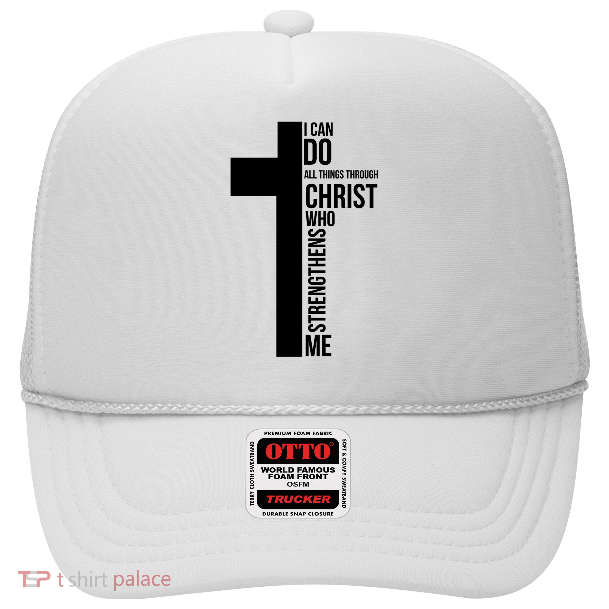 I Can Do All Things Through Christ Who Strengthens Me Cross Trucker Hat