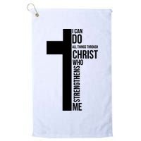I Can Do All Things Through Christ Who Strengthens Me Cross Golf Towel