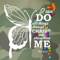 I Can Do All Things Through Christ Butterfly Art Religious Funny Gift Legacy Tie Dye Trucker Hat