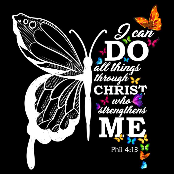 I Can Do All Things Through Christ Butterfly Art Religious Funny Gift Backpack