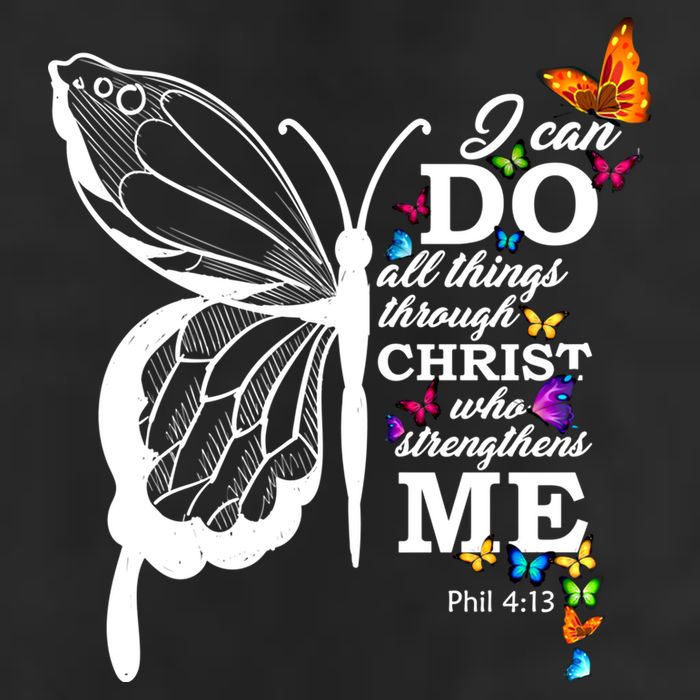 I Can Do All Things Through Christ Butterfly Art Religious Funny Gift 11oz C Handle Ceramic Mug