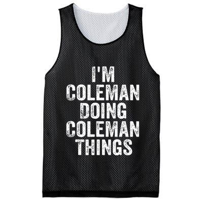 I'm Coleman Doing Coleman Things Personalized Name Mesh Reversible Basketball Jersey Tank