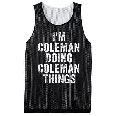 I'm Coleman Doing Coleman Things Personalized Name Mesh Reversible Basketball Jersey Tank