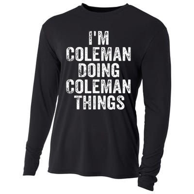 I'm Coleman Doing Coleman Things Personalized Name Cooling Performance Long Sleeve Crew