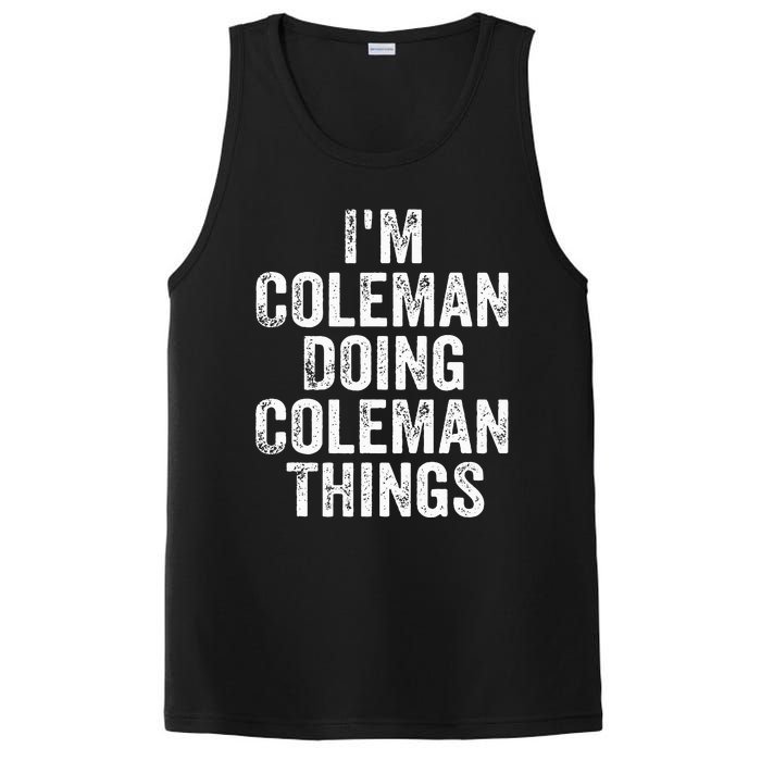 I'm Coleman Doing Coleman Things Personalized Name PosiCharge Competitor Tank