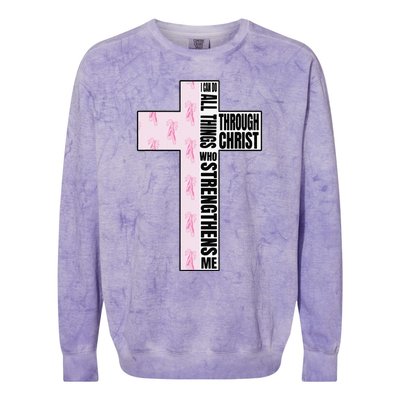 I Can Do All Things Through Christ Who Strengthens Dancer Colorblast Crewneck Sweatshirt