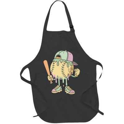 Ice Cream Drip Baseball Spots Retro Apron