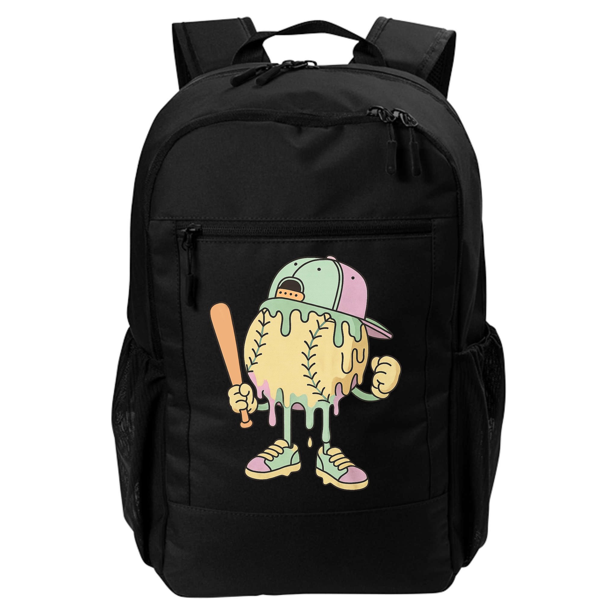 Ice Cream Drip Baseball Spots Retro Backpack