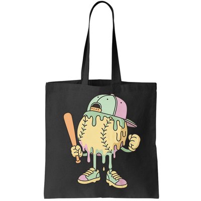 Ice Cream Drip Baseball Spots Retro Bag