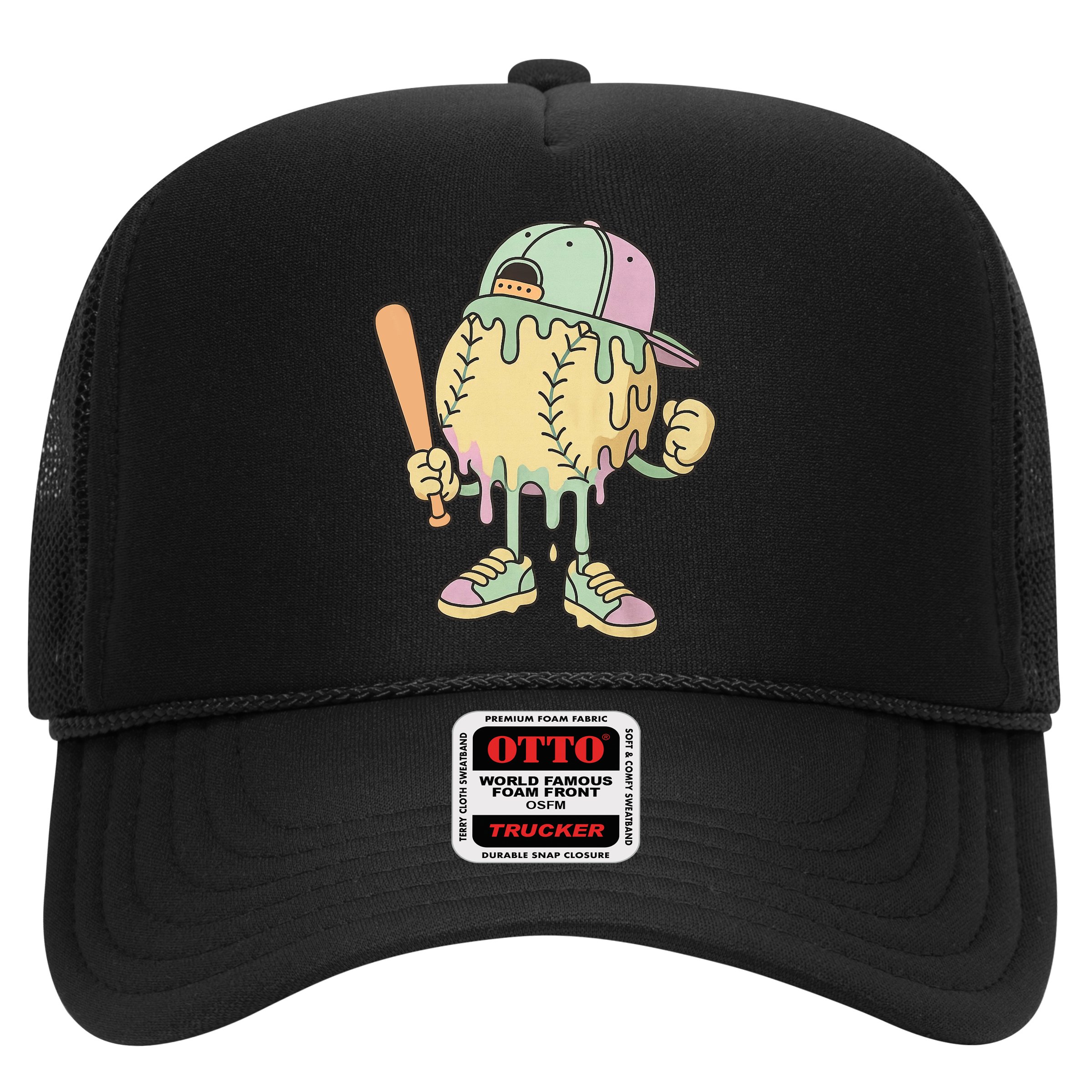Ice Cream Drip Baseball Spots Retro Hat