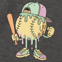 Ice Cream Drip Baseball Spots Retro Vector Backpack