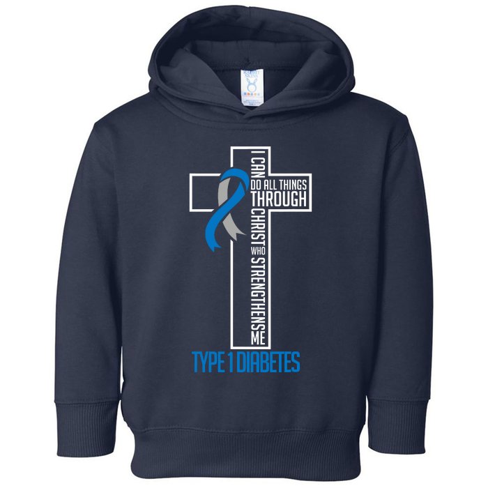 I Can Do Things Jesus Who Strenghtens Me Diabetes Type 1 Toddler Hoodie