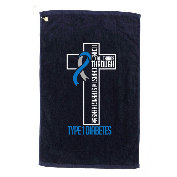 I Can Do Things Jesus Who Strenghtens Me Diabetes Type 1 Platinum Collection Golf Towel