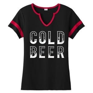 Ice Cold Beer Ladies Halftime Notch Neck Tee