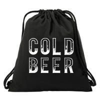 Ice Cold Beer Drawstring Bag