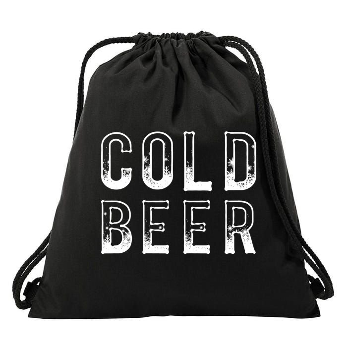 Ice Cold Beer Drawstring Bag